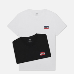 Комплект мужских футболок Levi's 2-Pack Crewneck Graphic White/Mineral Black