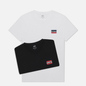 Комплект мужских футболок Levi's 2-Pack Crewneck Graphic White/Mineral Black фото - 0