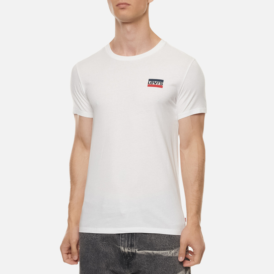Комплект мужских футболок Levi's 2-Pack Crewneck Graphic White/Mineral Black