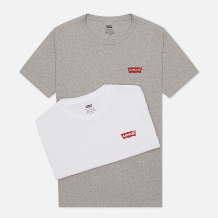 Комплект мужских футболок Levi's 2-Pack Crewneck Graphic, цвет комбинированный, размер S