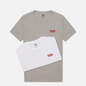 Комплект мужских футболок Levi's 2-Pack Crewneck Graphic White/Mid Tone Grey Heather фото - 0