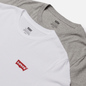 Комплект мужских футболок Levi's 2-Pack Crewneck Graphic White/Mid Tone Grey Heather фото - 1