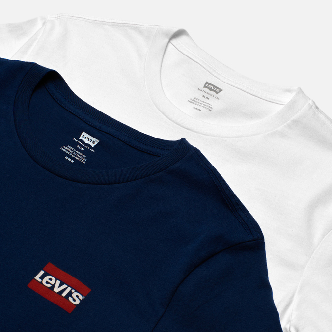 Комплект мужских футболок Levi's, цвет комбинированный, размер L 79681-0015 2-Pack Crewneck Graphic - фото 2