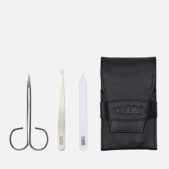 Маникюрный набор Victorinox Manicure Pouch Leather Black/Silver
