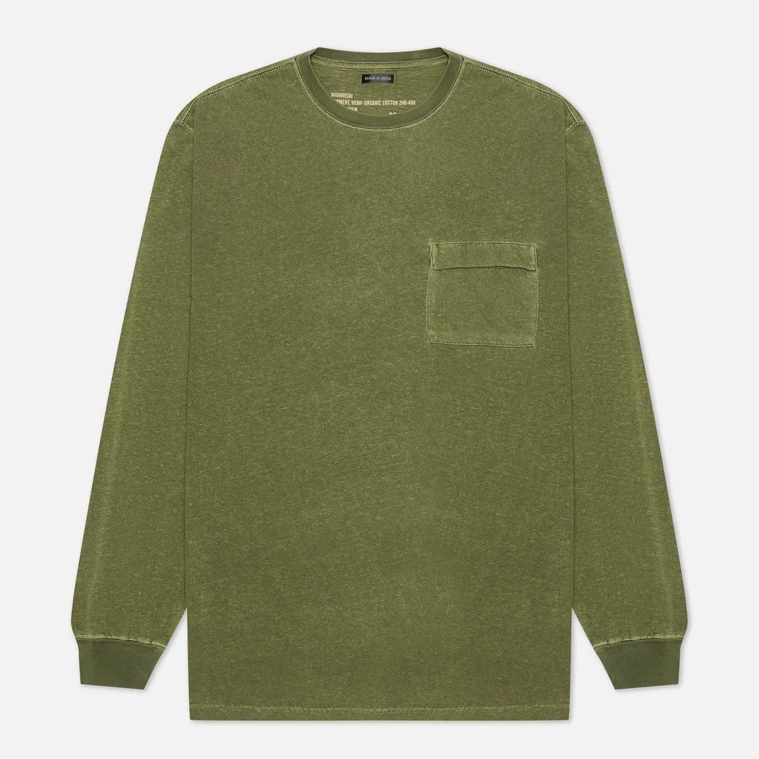 maharishi Мужской лонгслив Hemp Organic Pocket Vintage Stonewashed