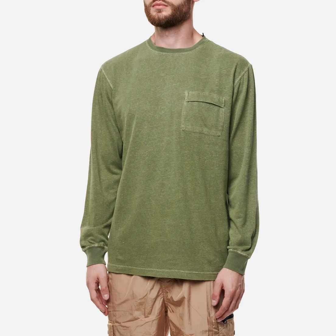 maharishi Мужской лонгслив Hemp Organic Pocket Vintage Stonewashed