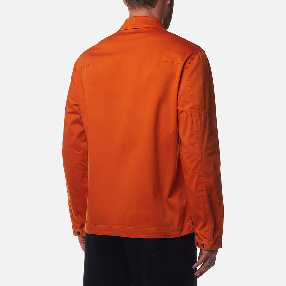 Stone Island Мужская рубашка Stretch Cotton Satin Garment Dyed Overshirt