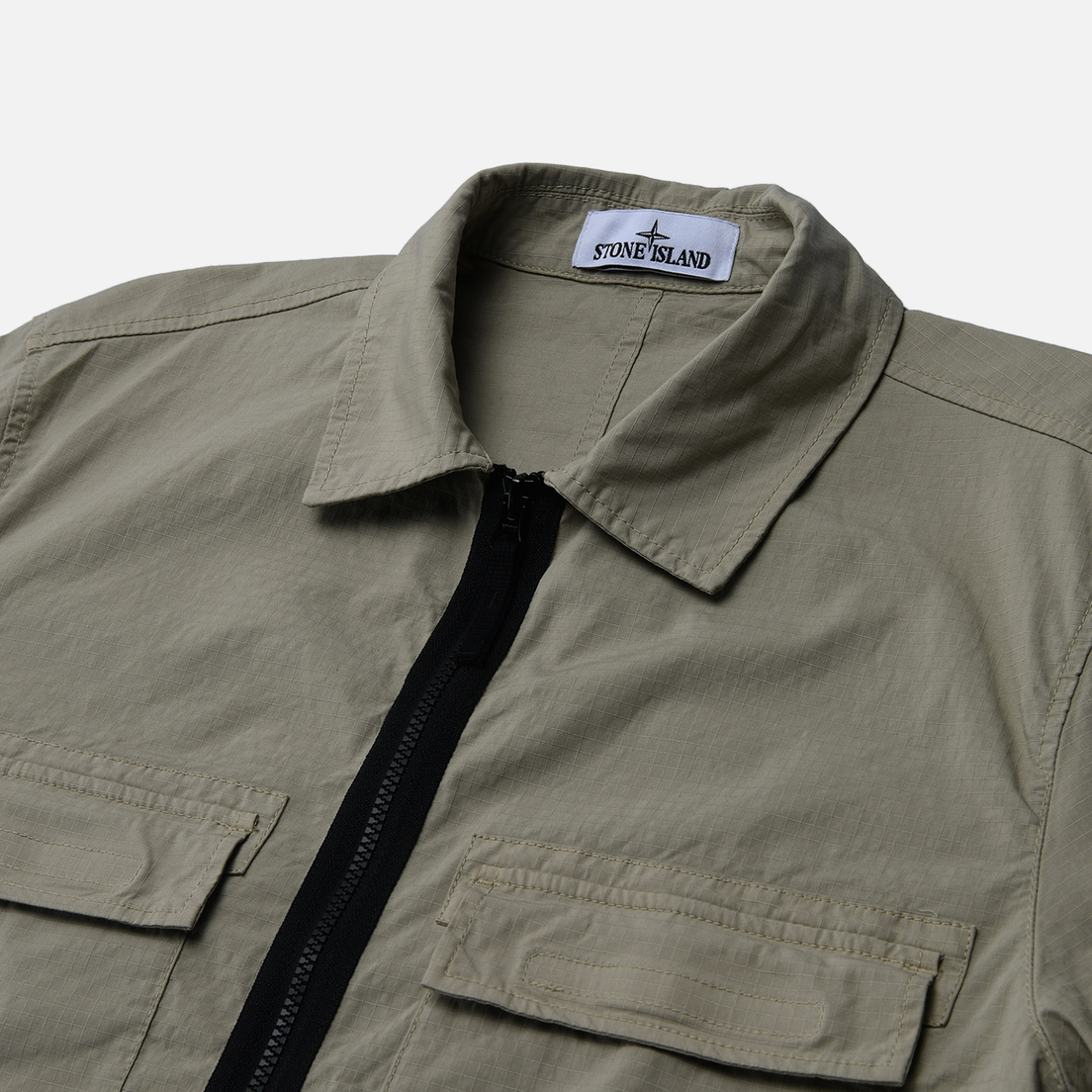 Stone Island Мужская рубашка Cotton Ripstop Garment Dyed Overshirt