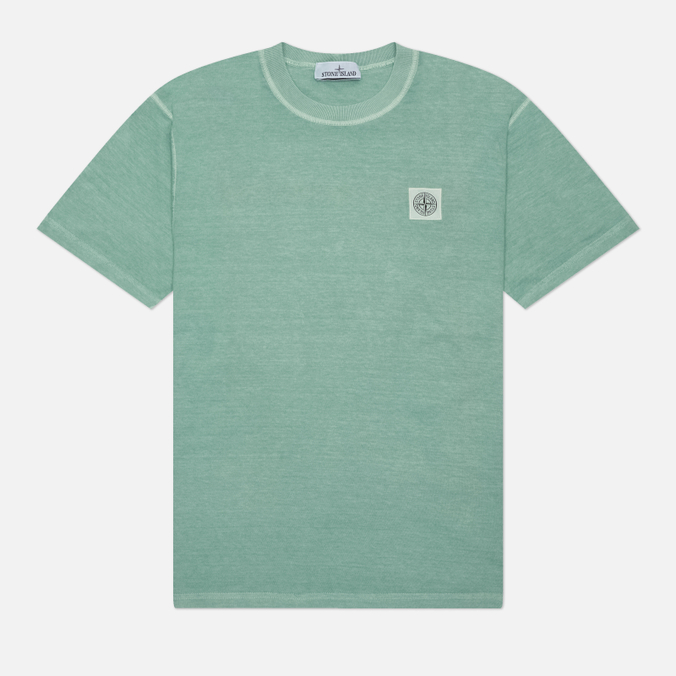 Мужская футболка Stone Island Fissato Compass Patch Logo