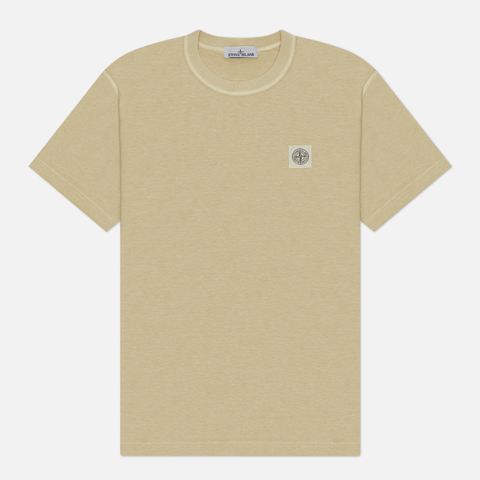 Мужская футболка Stone Island Fissato Compass Patch Logo