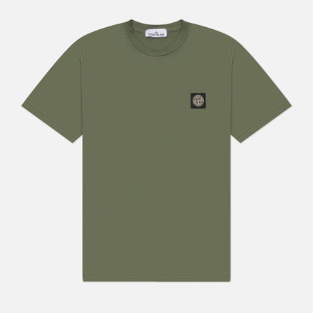 Мужская футболка Stone Island Compass Patch Logo, цвет зелёный