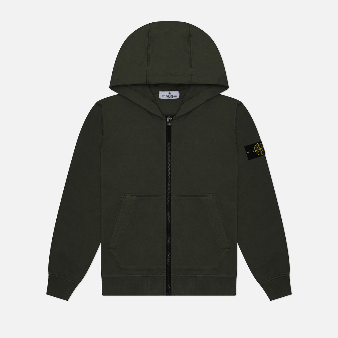 Stone island zip hoodie white sale