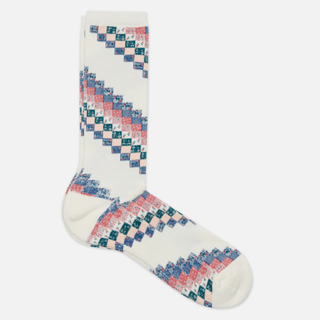 Носки Anonymous Ism OC Quilted Pattern Crew цвет белый размер 44-46 EU 2890₽