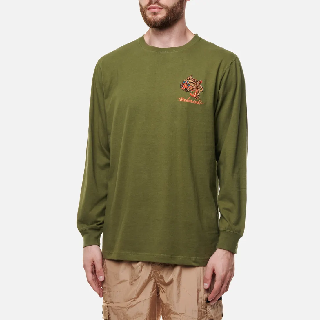 maharishi Мужской лонгслив Tiger Embroidered