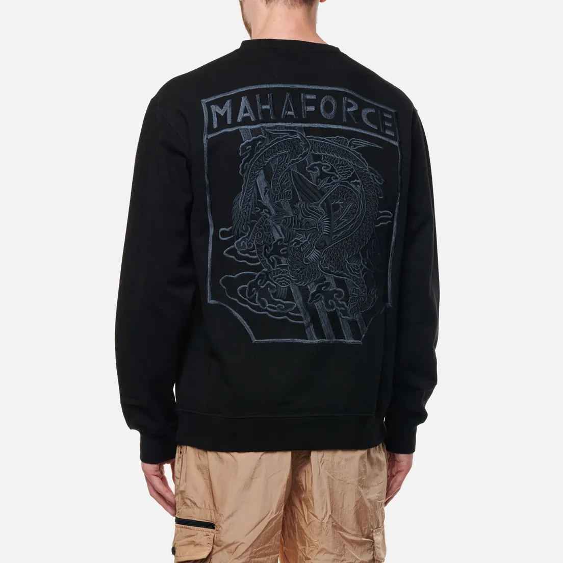 maharishi Мужская толстовка Maha Force Embroidered Crew Neck
