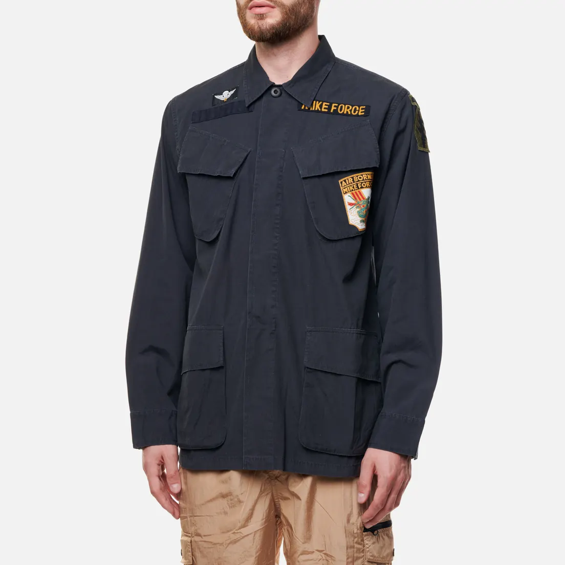 maharishi Мужская рубашка Mike Force Jungle Overshirt Washed