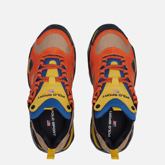 Мужские кроссовки Polo Ralph Lauren RLX Polo Sport Fast Trail Cordura/Suede Noisette/Cyber Yellow/Active Orange