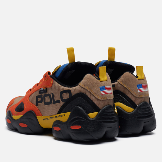 Мужские кроссовки Polo Ralph Lauren RLX Polo Sport Fast Trail Cordura/Suede Noisette/Cyber Yellow/Active Orange