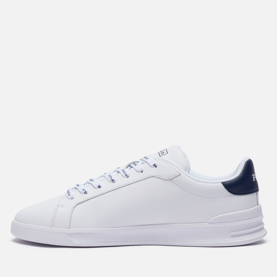 Мужские кроссовки Polo Ralph Lauren Heritage Court II Nappa Leather White/Newport Navy Polo Pony