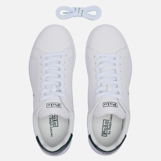 Мужские кроссовки Polo Ralph Lauren Heritage Court II Nappa Leather White/College Green Polo Pony