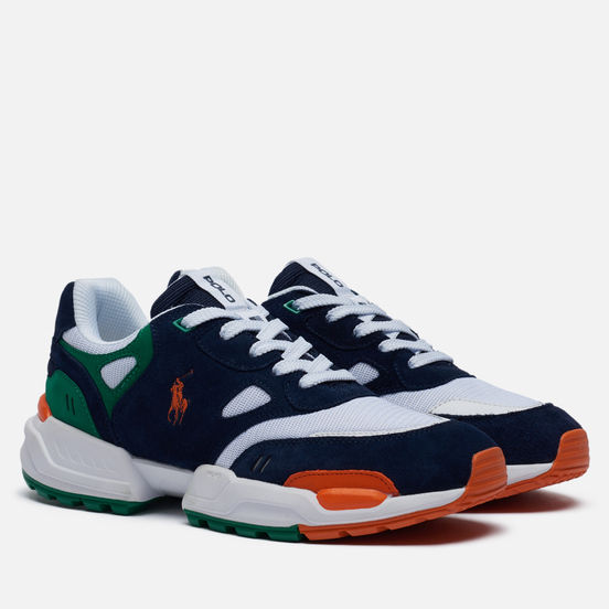 Мужские кроссовки Polo Ralph Lauren Jogger Polo Pony Suede/Mesh/Nubuck Newport Navy/English Green/White