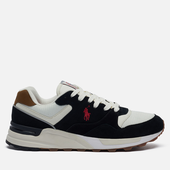 Мужские кроссовки Polo Ralph Lauren Trackster Pony Mesh/Suede Black/Creme Red Polo Pony