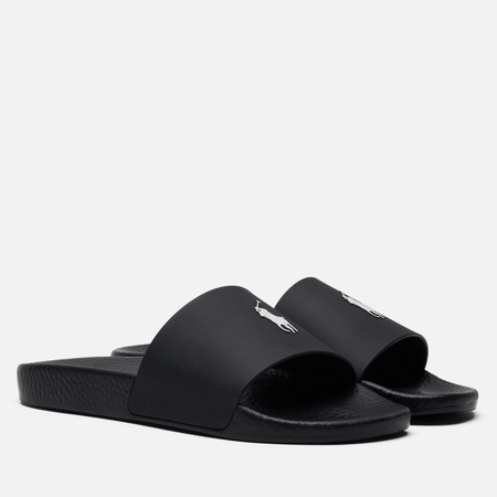  Мужские сланцы Polo Ralph Lauren Signature Pony Slide, цвет чёрный, размер 47 EU