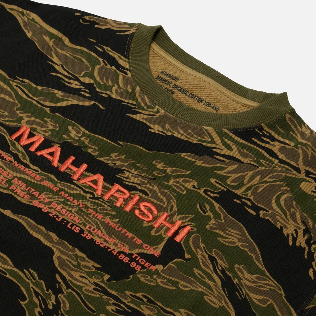 maharishi Мужская толстовка Camo Miltype Crew Neck