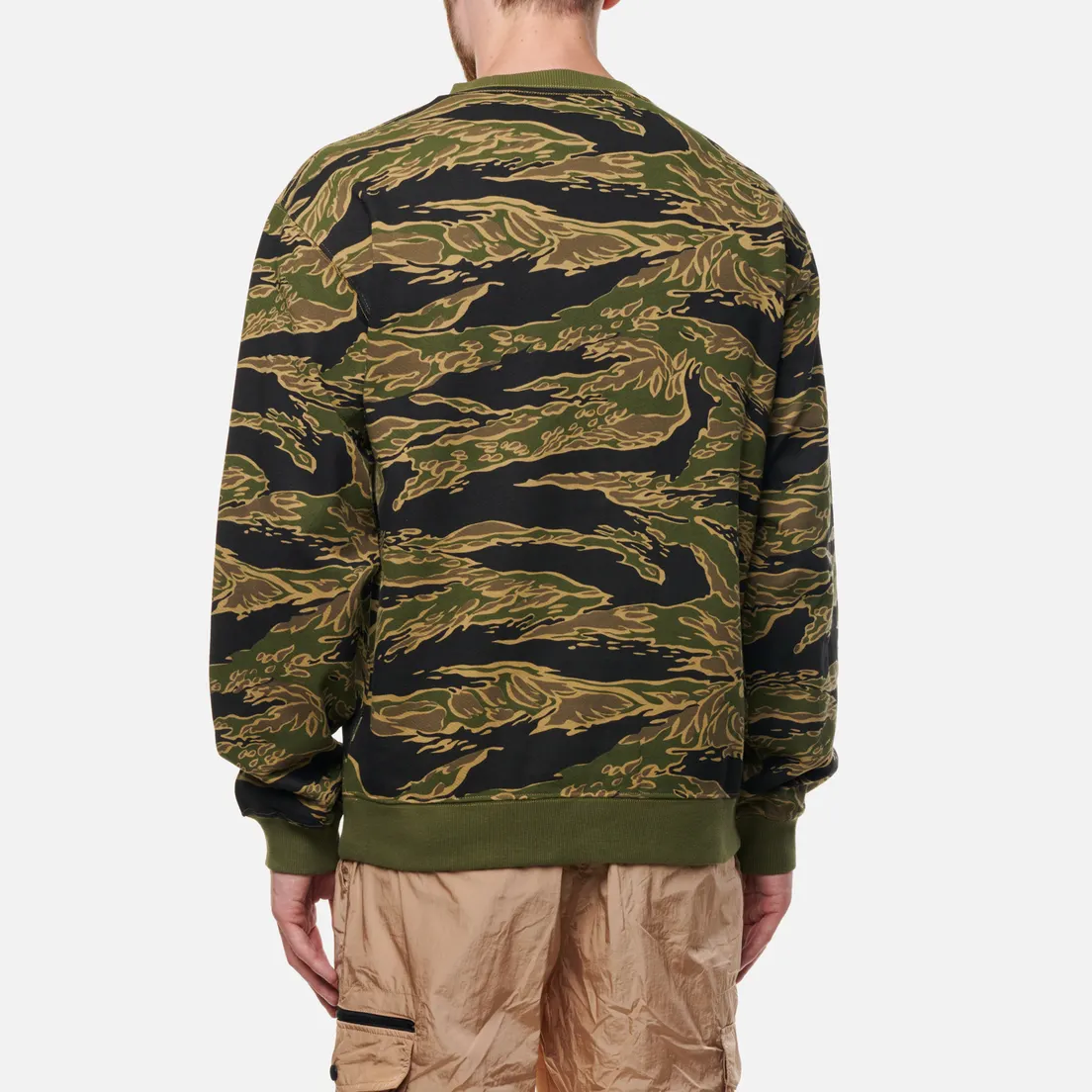 maharishi Мужская толстовка Camo Miltype Crew Neck