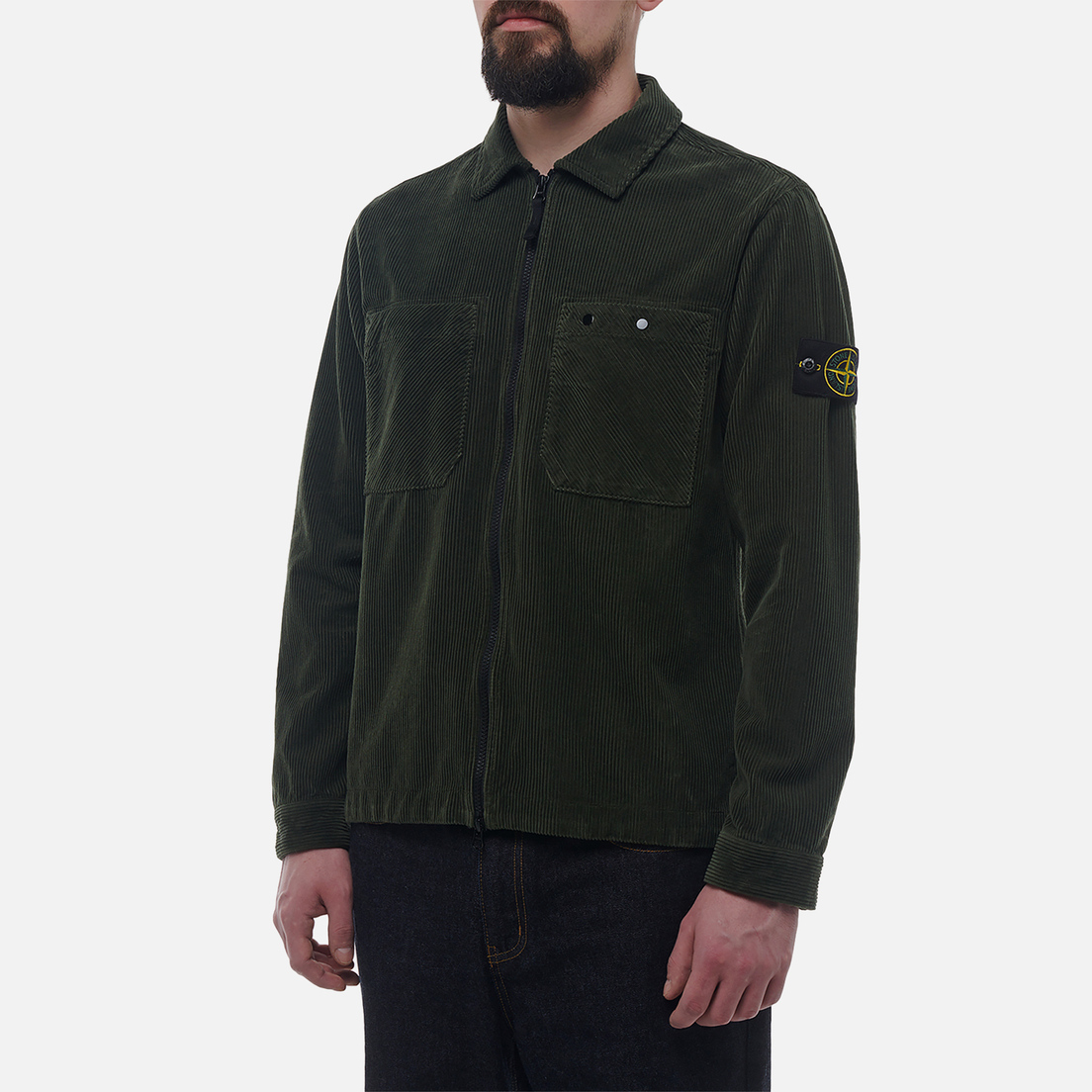 Stone Island Мужская рубашка Organic Cotton Corduroy 800 Overshirt