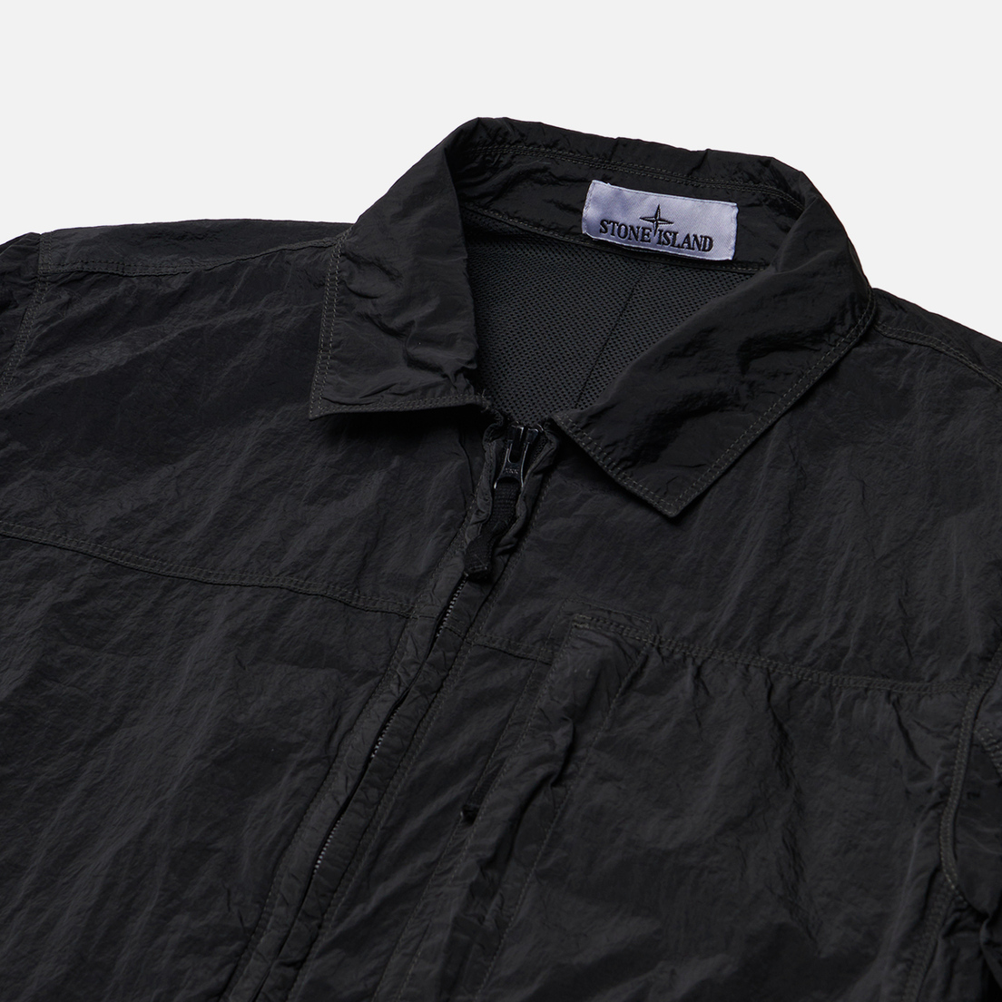 Stone Island Мужская рубашка Nylon Metal In Econyl Zip Overshirt