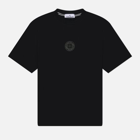 Мужская футболка Stone Island Abbreviation One Print, цвет чёрный