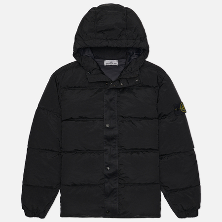 Мужской пуховик Stone Island Nylon Metal In Econyl Down-TC, цвет чёрный