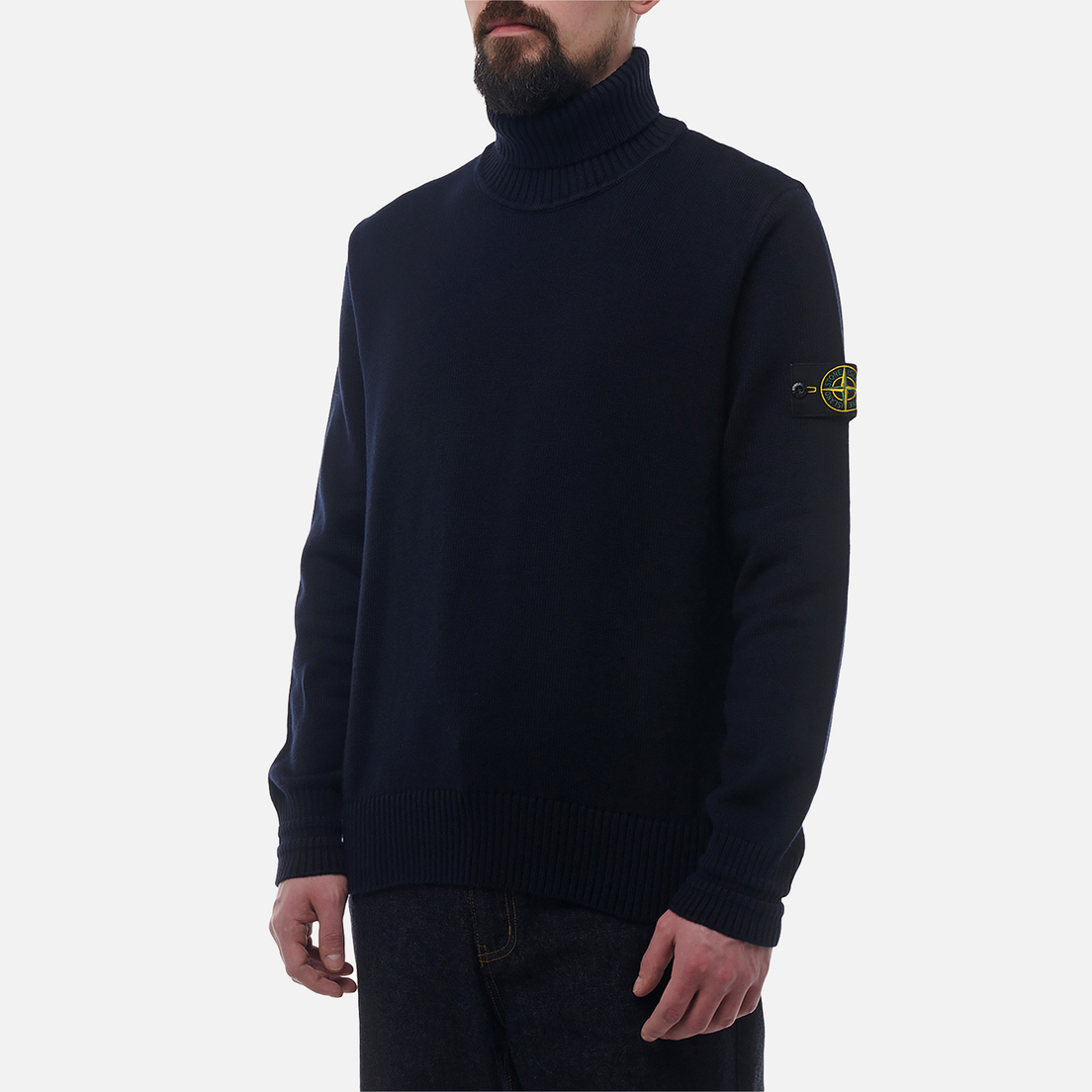 Stone Island Мужской свитер Winter Cotton Loose Turtle Neck