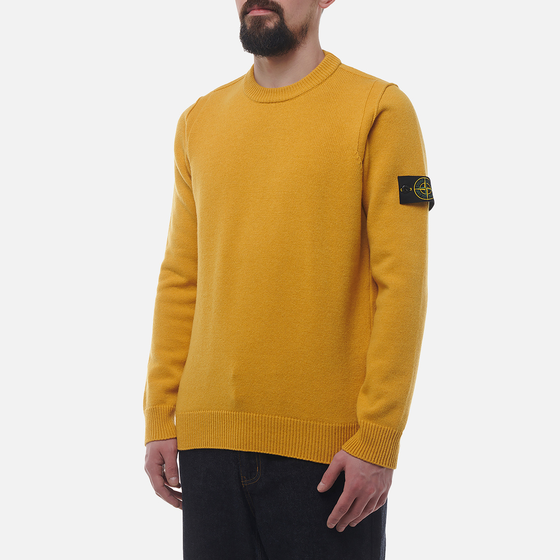 Stone Island Мужской свитер Lambswool Regular Ribbed Neckline