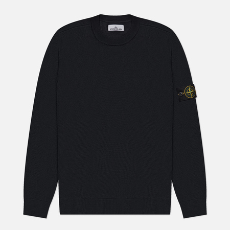 Мужской свитер Stone Island Light Pure RWS Wool Crew Neck, цвет чёрный, размер L