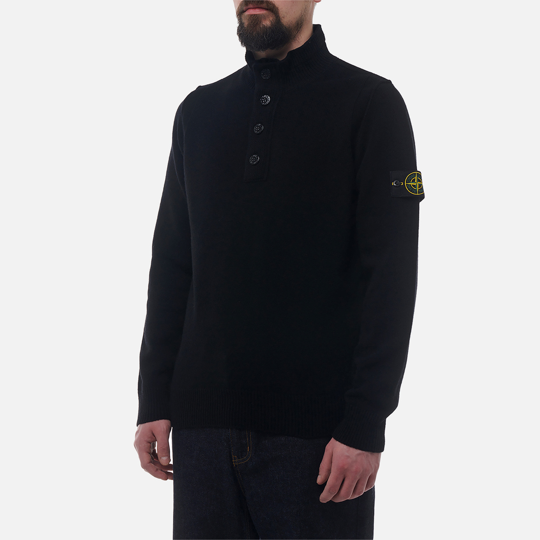 Stone Island Мужской свитер Lambswool Regular Half Zip