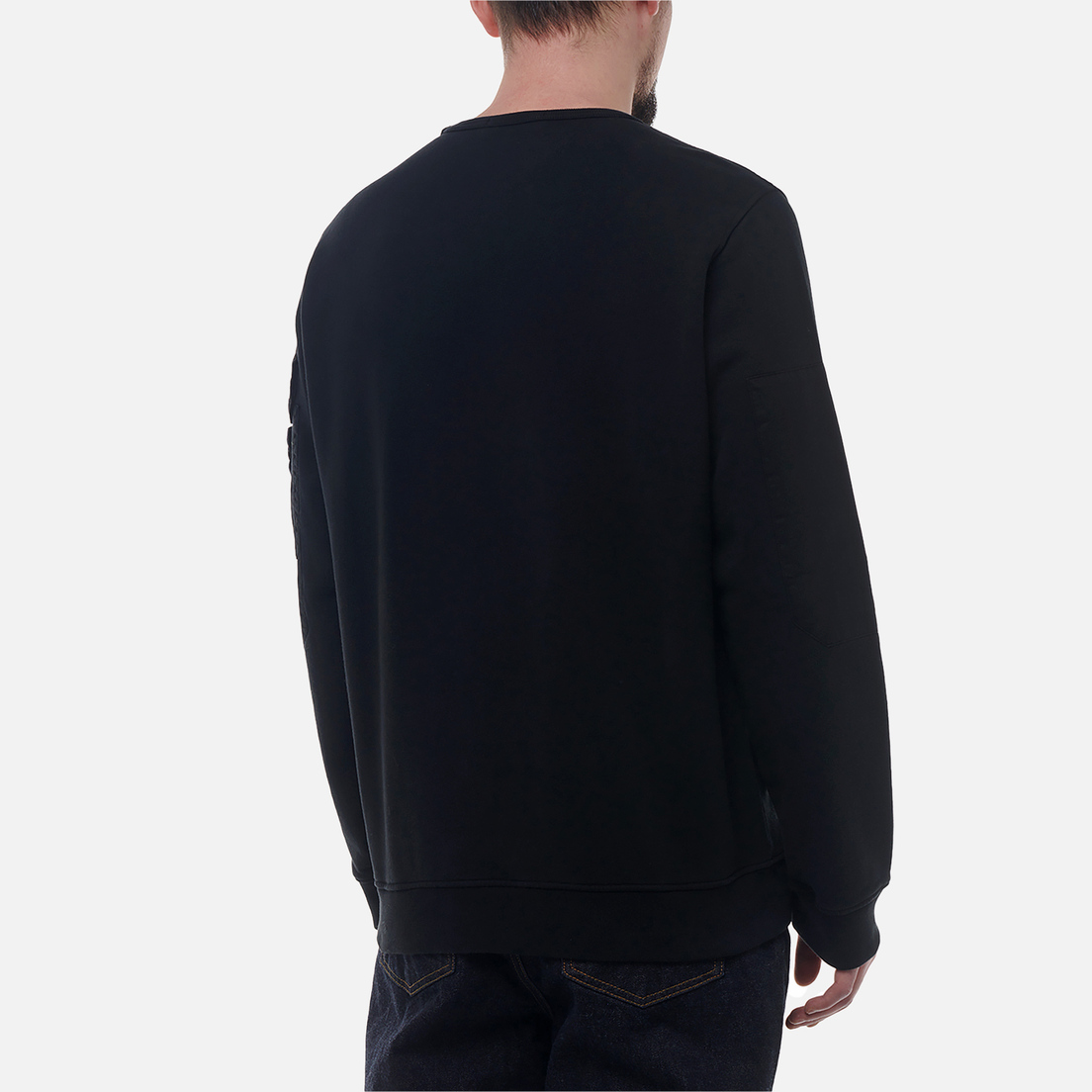 Stone Island Мужская толстовка Brushed Organic Cotton Fleece Pocket Sleeve