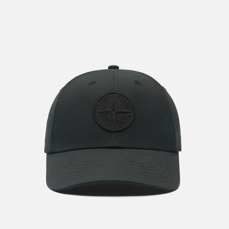фото Кепка stone island cotton reps baseball, цвет чёрный