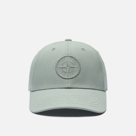 фото Кепка stone island cotton reps baseball, цвет серый