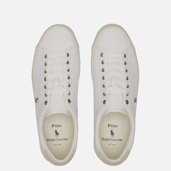 Мужские кроссовки Polo Ralph Lauren Longwood Perforated Nappa Smooth Leather White