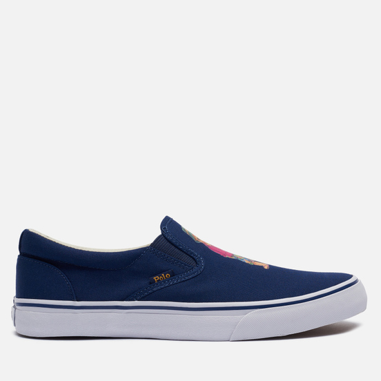 Мужские кеды Polo Ralph Lauren Thompson Slip-On Recycled Canvas Newport Navy/Bear Print