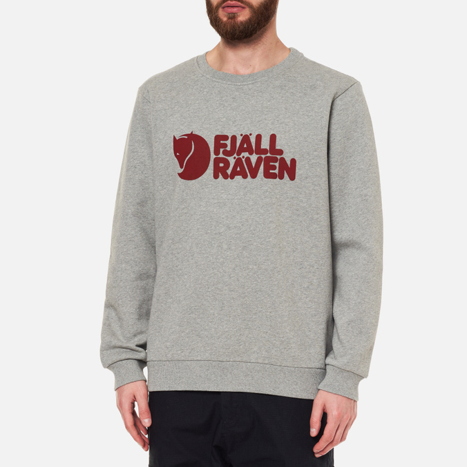 Мужская толстовка Fjallraven, цвет серый, размер L 84142-020-999 Logo Sweater - фото 3