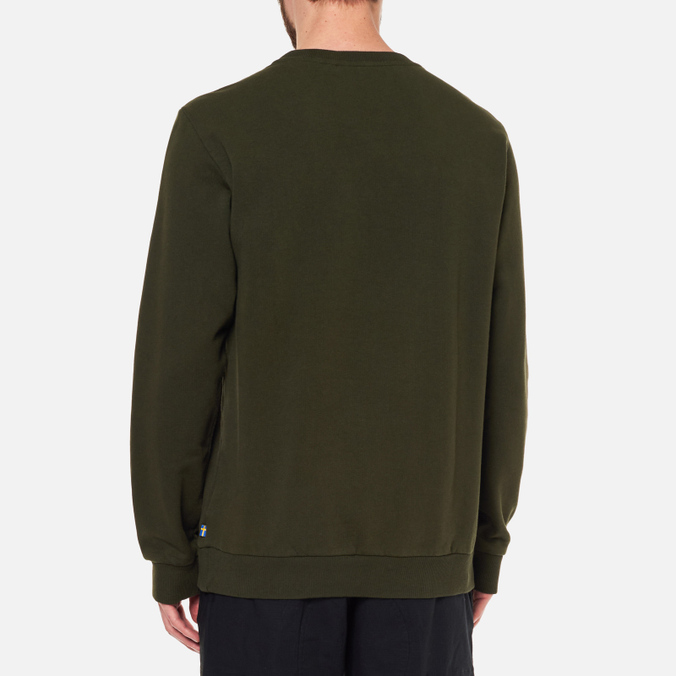 Мужская толстовка Fjallraven, цвет зелёный, размер S 84142-662 Logo Sweater - фото 4