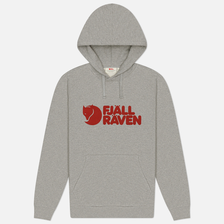 Мужская толстовка Fjallraven Logo Hoodie, цвет серый, размер L