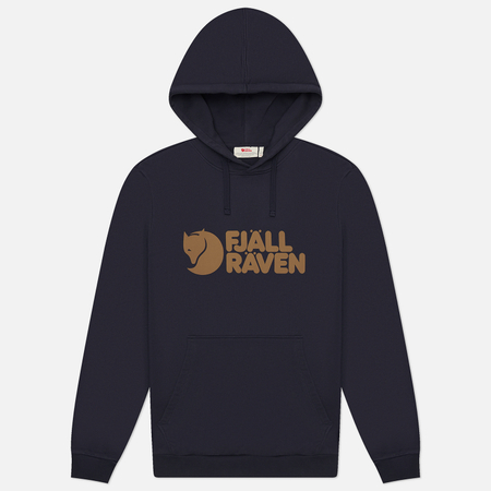 Мужская толстовка Fjallraven Logo Hoodie, цвет синий, размер M
