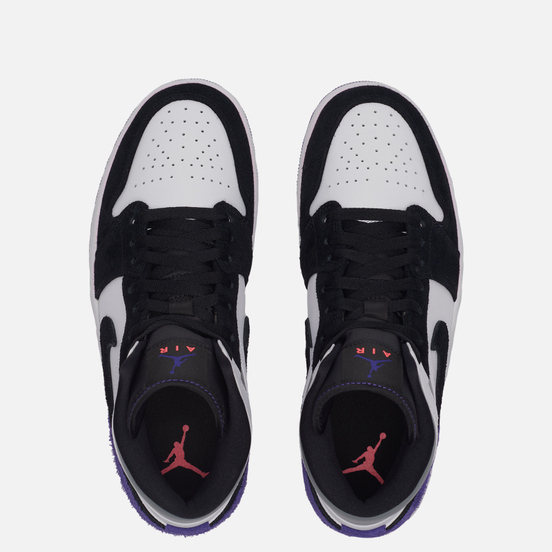 Мужские кроссовки Jordan Air Jordan 1 Mid SE White/Court Purple/Black/Particle Grey