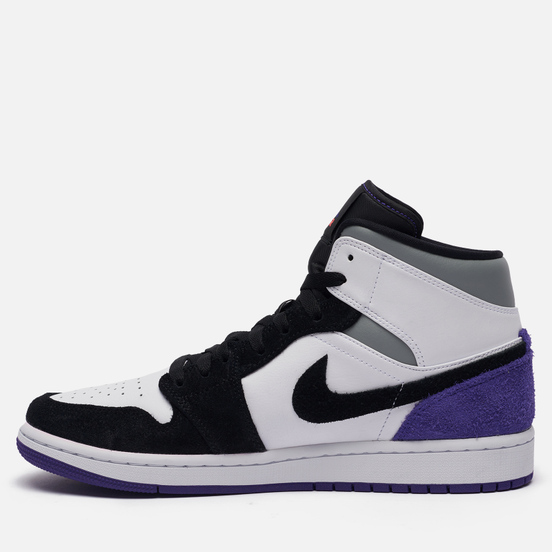 Мужские кроссовки Jordan Air Jordan 1 Mid SE White/Court Purple/Black/Particle Grey