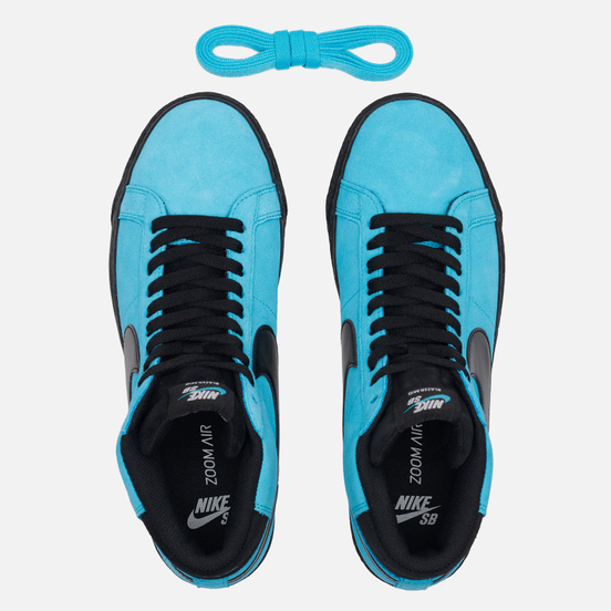 Мужские кроссовки Nike SB Zoom Blazer Mid Baltic Blue/Black/Baltic Blue/White