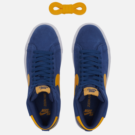 Мужские кроссовки Nike SB Zoom Blazer Mid Michigan Navy/University Gold/Navy/White